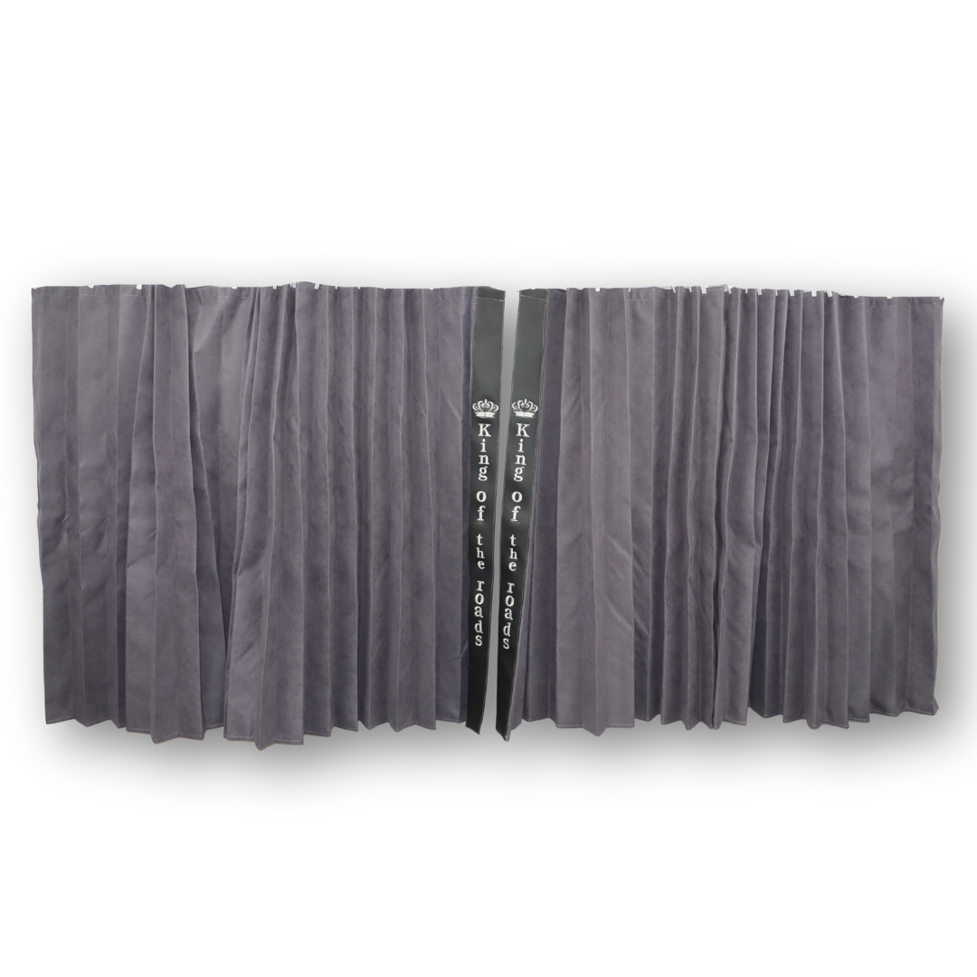 Штори Рогожка "Bow Folds" KING OF THE ROAD нічні сірі