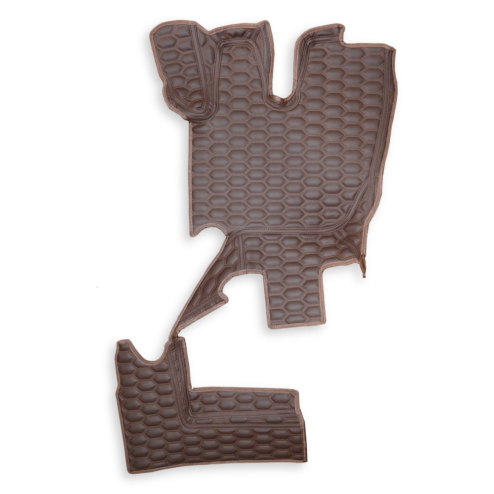 Килимок 3D Екошкіра RENAULT Premium 2006-2013;АКПП,МКПП, коричневий