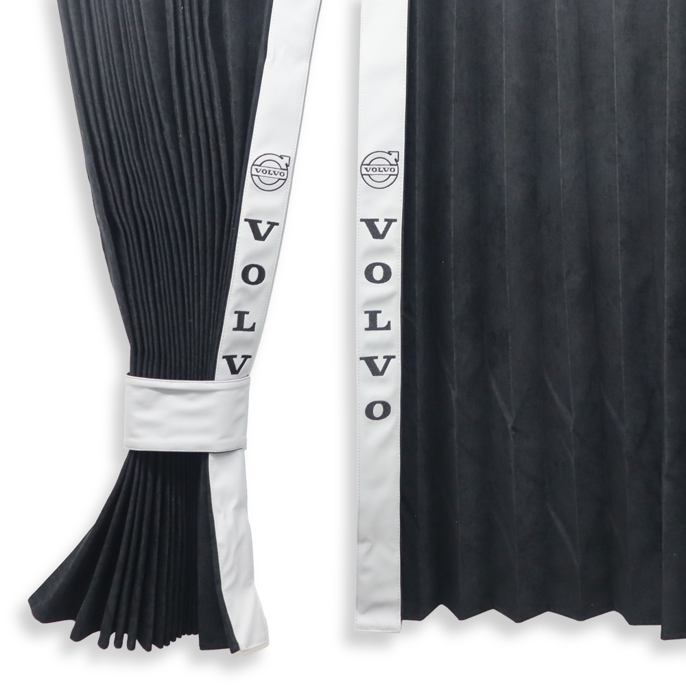 Шторы Рогожка "Bow Folds" VOLVO ночные черно-серые, 2х сторонние Шторы Рогожка "Bow Folds" VOLVO ночные черно-серые, 2х сторонние