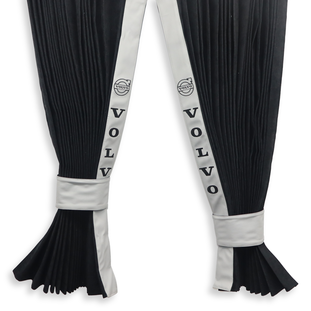 Шторы Рогожка "Bow Folds" VOLVO ночные черно-серые, 2х сторонние Шторы Рогожка "Bow Folds" VOLVO ночные черно-серые, 2х сторонние