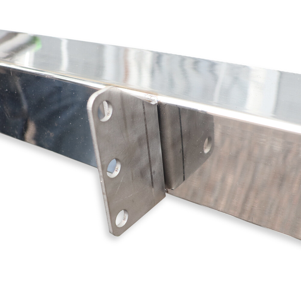 Бампер - відбійник причепа (нержавіюча сталь), 2 світловідбивача, 2 заглушки, 2350*100*100 *3мм Schmitz