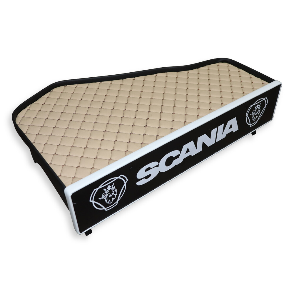 Полиця кабіни SCANIA R, S з 2017; пасажирська бежева \ST- Екошкіра стежка\ Полиця кабіни SCANIA R, S з 2017; пасажирська бежева \ST- Екошкіра стежка\