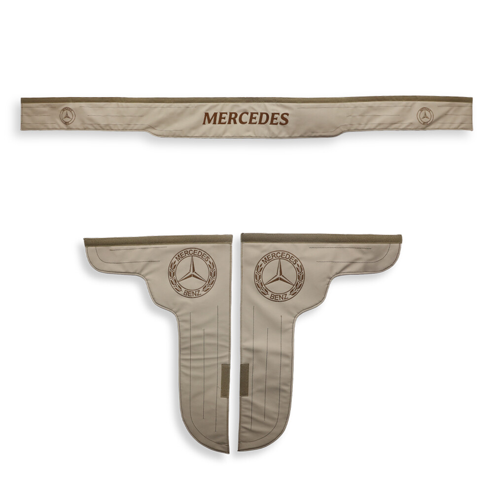 Шторка лоб + косынки Экокожа Mersedes оранжево-бежевая Шторка лоб + косынки Экокожа Mersedes оранжево-бежевая