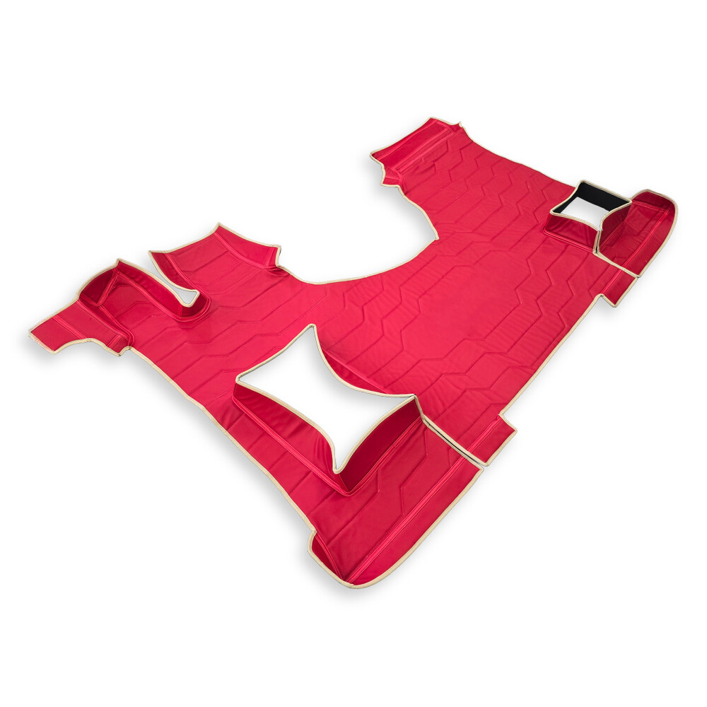 Килимок 3D Екошкіра Mercedes Actros EURO 6 MP4\MP5, червоний Килимок 3D Екошкіра Mercedes Actros EURO 6 MP4\MP5, червоний