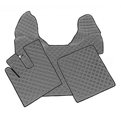 Килимок Екошкіра DAF XF105 2005-2013; МКПП, сірий, Килимок Екошкіра DAF XF105 2005-2013; МКПП, сірий,