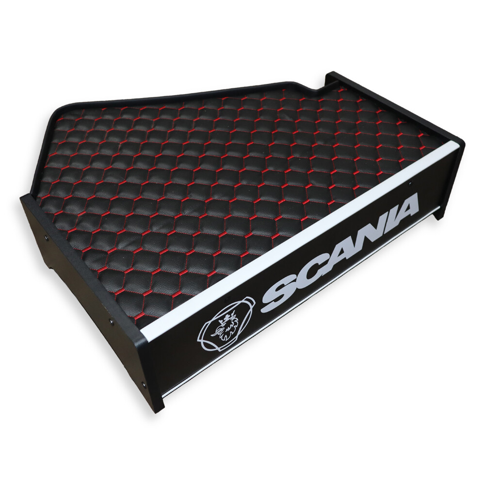 Полка кабины SCANIA R c 2009 г. черная \ST- Экокожа стёжка\ Полка кабины SCANIA R c 2009 г. черная \ST- Экокожа стёжка\