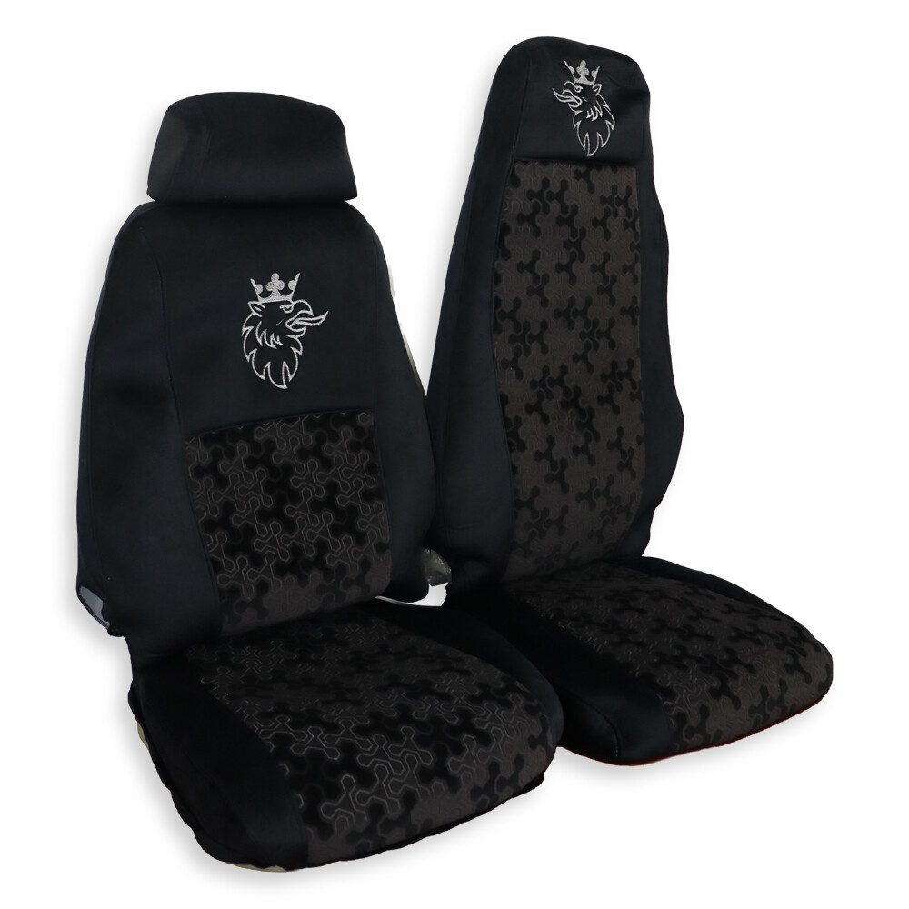 Чохол на сидіння SCANIA R,G,P (2004-2017) водить. пілот - пас. складане, чорний Чохол на сидіння SCANIA R,G,P (2004-2017) водить. пілот - пас. складане, чорний