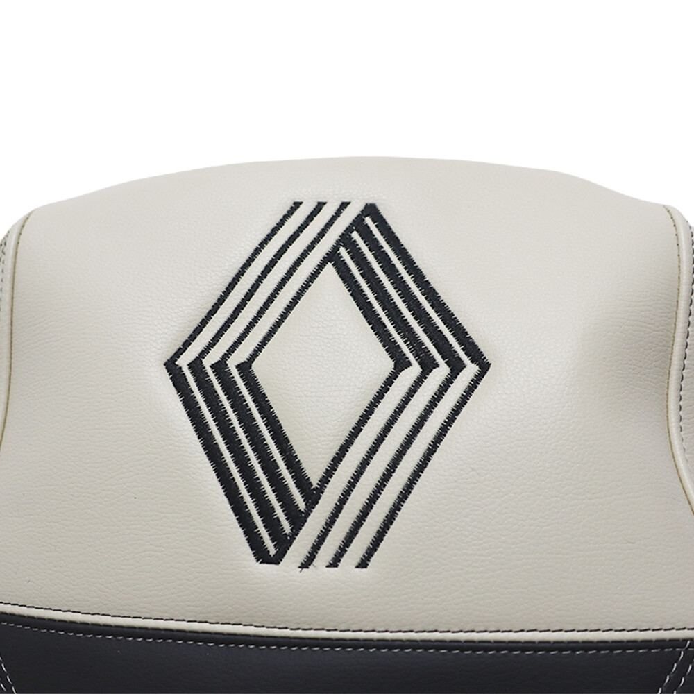 Чохол на сидіння Renault Magnum (2001-2013) водій, пасажир поворотне сидіння, чорно-бежевий Чохол на сидіння Renault Magnum (2001-2013) водій, пасажир поворотне сидіння, чорно-бежевий