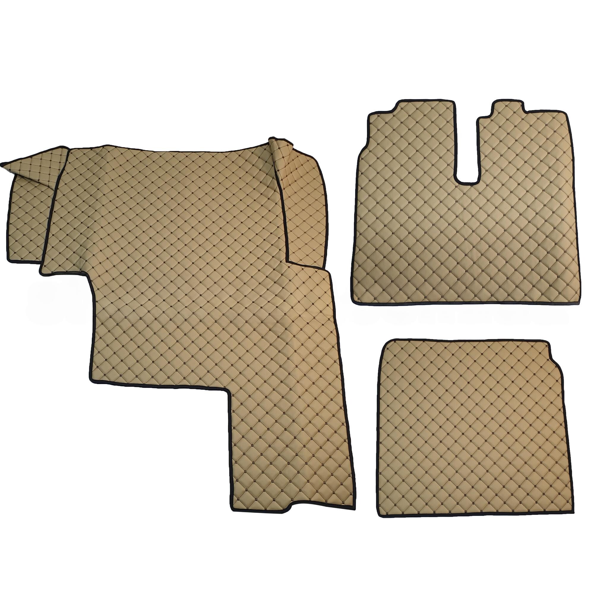 Коврик Экокожа MAN TGA XXL 2000-2011; АКПП, МКПП, бежевый, АСП Коврик Экокожа MAN TGA XXL 2000-2011; АКПП, МКПП, бежевый, АСП