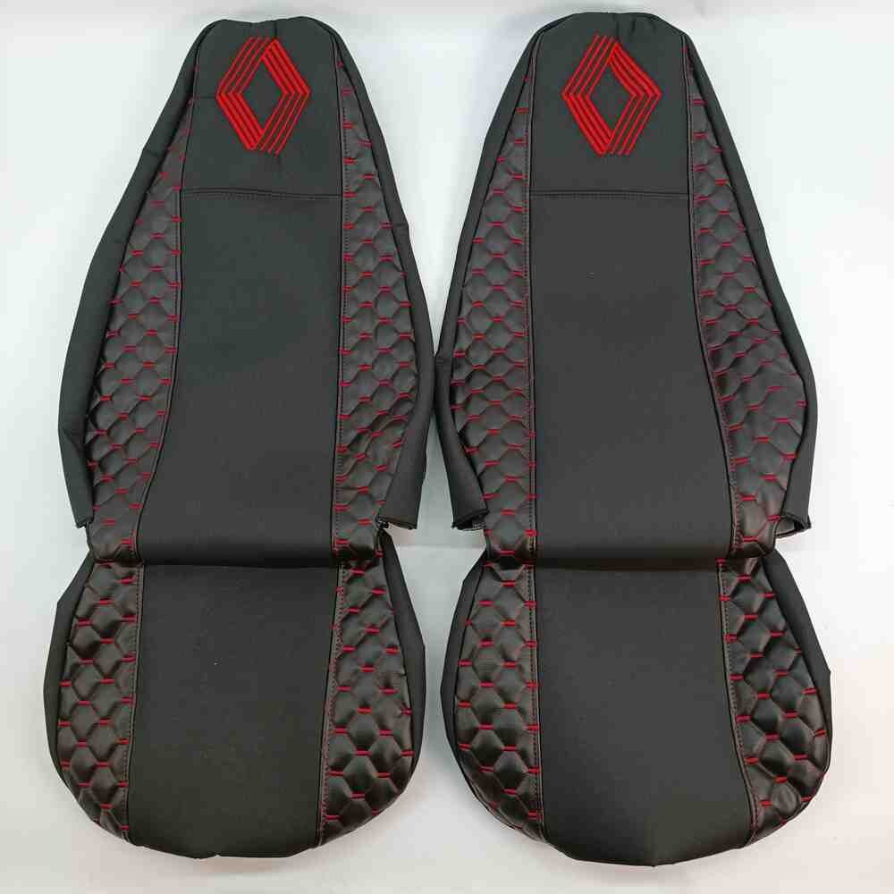 Чохол на сидіння Екошкіра, Renault Premium (2005-2013) (пілот) чорний Чохол на сидіння Екошкіра, Renault Premium (2005-2013) (пілот) чорний