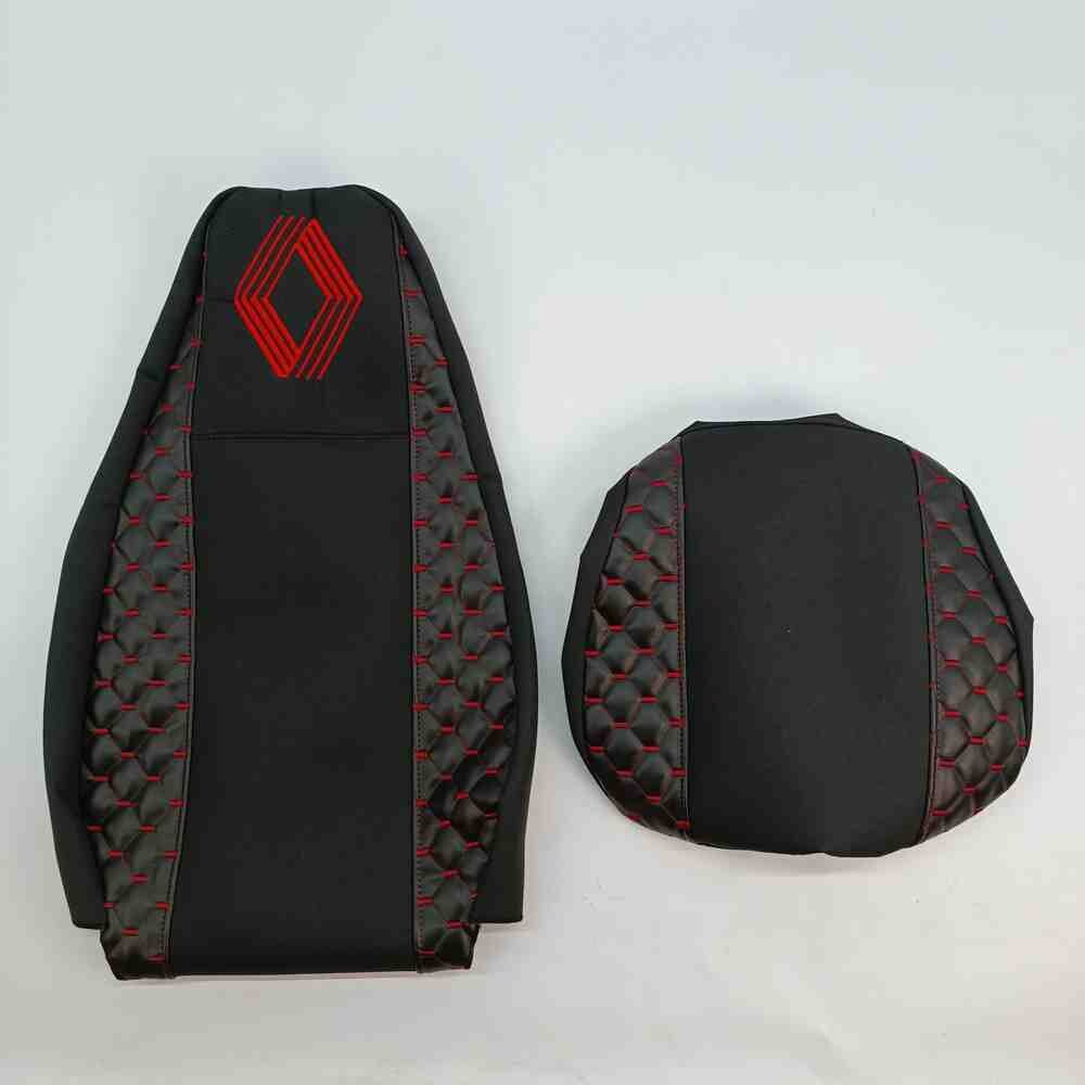 Чохол на сидіння Екошкіра, Renault Premium (2005-2013) (пілот) чорний Чохол на сидіння Екошкіра, Renault Premium (2005-2013) (пілот) чорний