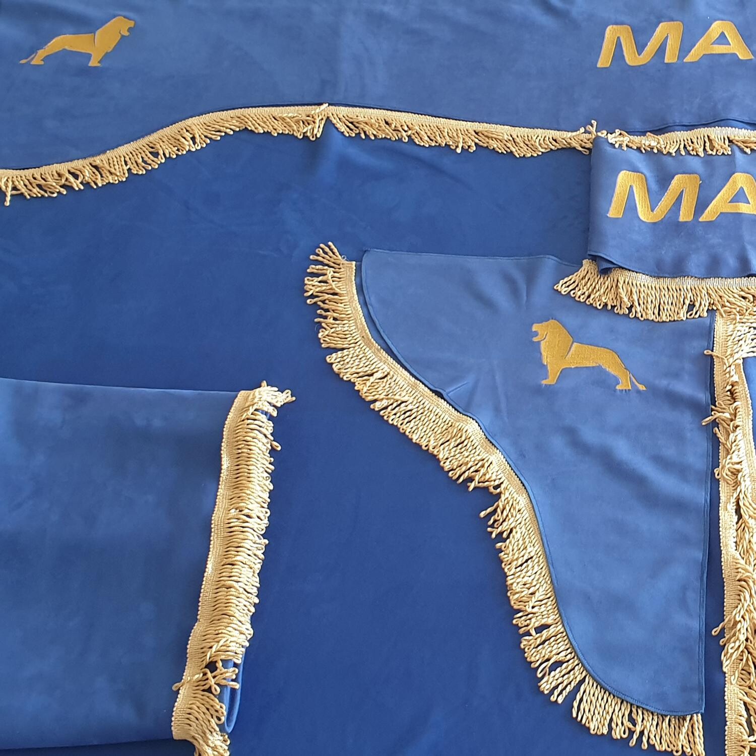 Шторка Велюр "Wave" MAN лоб+косинки+спальник+нічні синя Шторка Велюр "Wave" MAN лоб+косинки+спальник+нічні синя