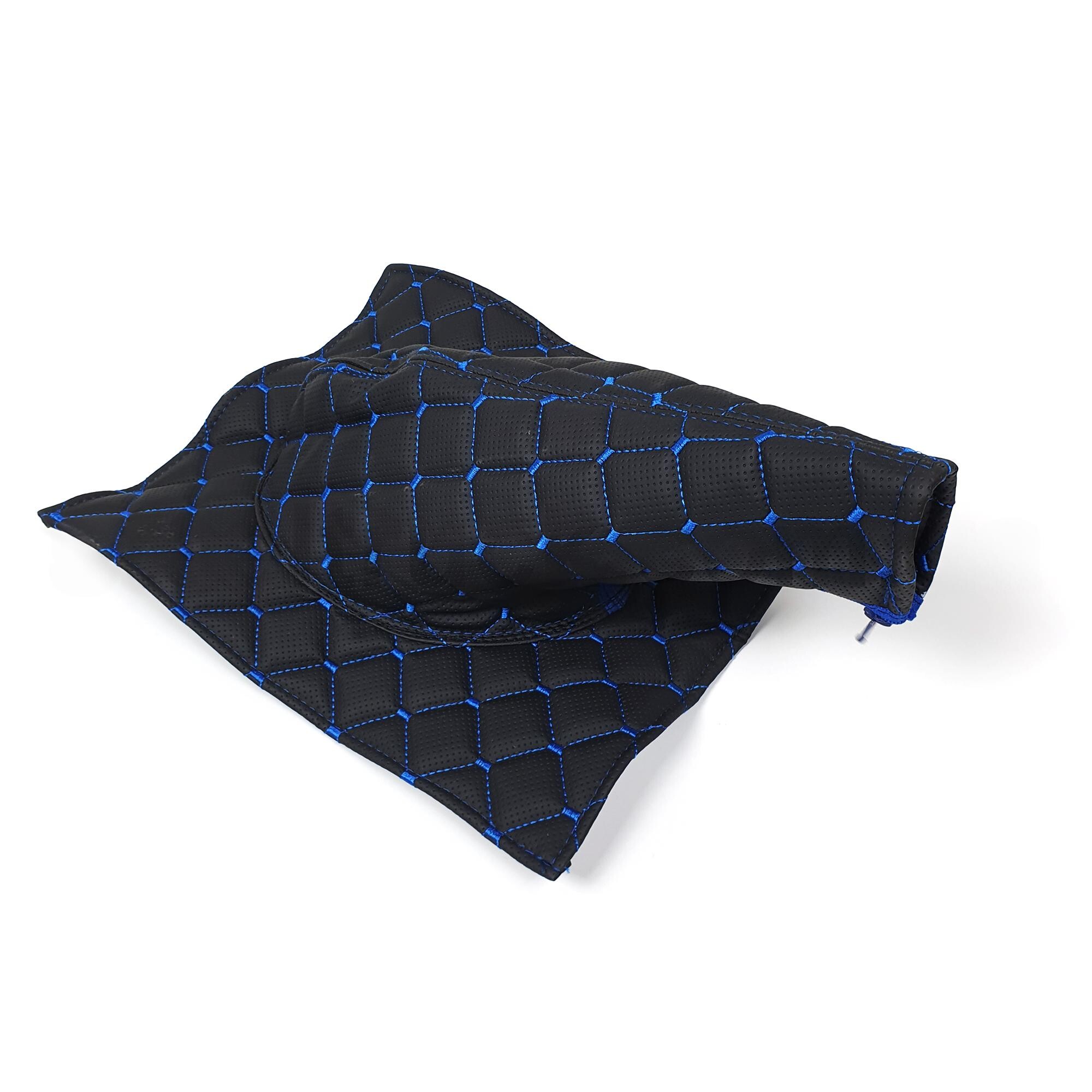 Чохол КПП екошкіра MAN, Renault чорний. перфорація, синя нитка