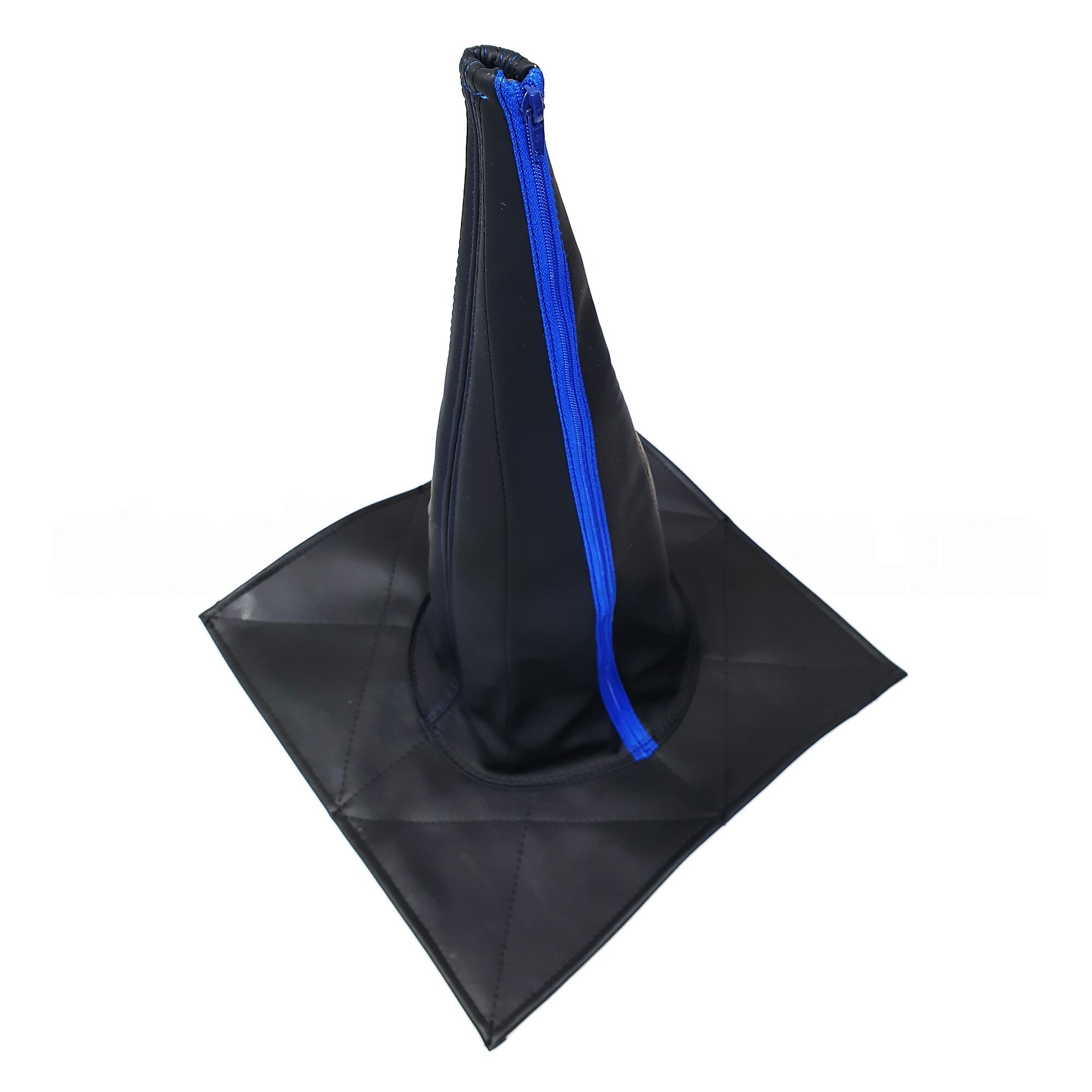 Чехол КПП экокожа Универсальный 43см, черный с синей застежкой Чехол КПП экокожа Универсальный 43см, черный с синей застежкой