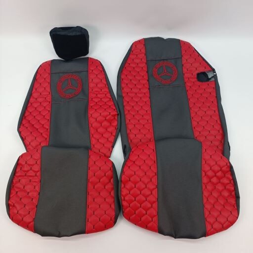 Чохол на сидіння Екошкіра, MERCEDES Atego, червоний (водійське пілот з ременем - пасажирське з підголовником) Чохол на сидіння Екошкіра, MERCEDES Atego, червоний (водійське пілот з ременем - пасажирське з підголовником)