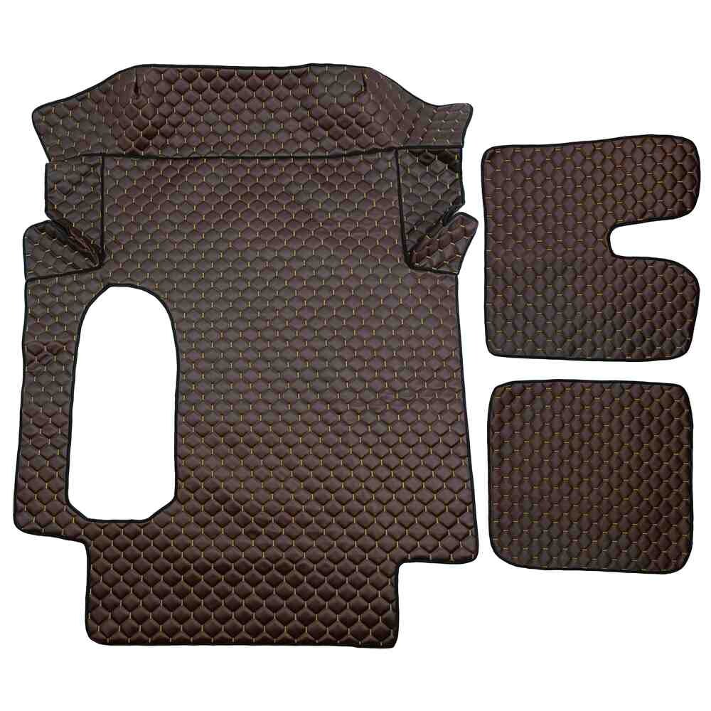 Коврик Экокожа MAN TGA XXL 2000-2011; АКПП,МКПП,  коричневый,