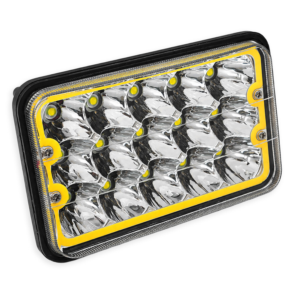 Фара універсальна діодна LED 24V (15 діодів 45W дальній\ближній жовтий контур-170*108*66) Фара універсальна діодна LED 24V (15 діодів 45W дальній\ближній жовтий контур-170*108*66)