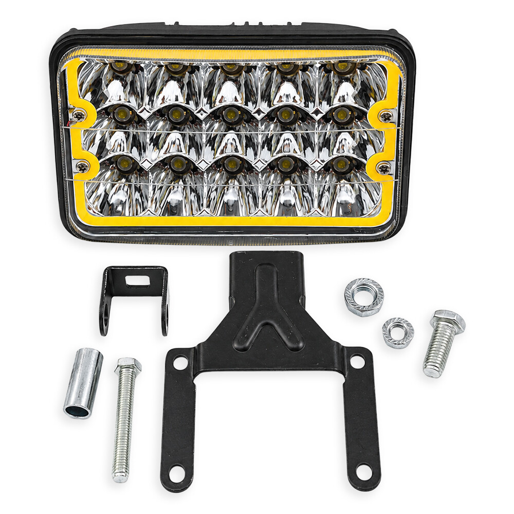 Фара універсальна діодна LED 24V (15 діодів 45W дальній\ближній жовтий контур-170*108*66) Фара універсальна діодна LED 24V (15 діодів 45W дальній\ближній жовтий контур-170*108*66)