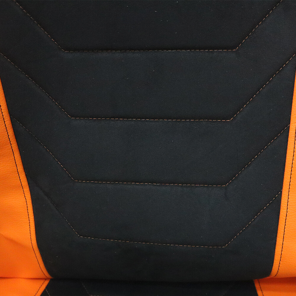 Чохол на сидіння MERCEDES ACTROS з 2021 р. чорна алькантара-оранжева шкіра Чохол на сидіння MERCEDES ACTROS з 2021 р. чорна алькантара-оранжева шкіра