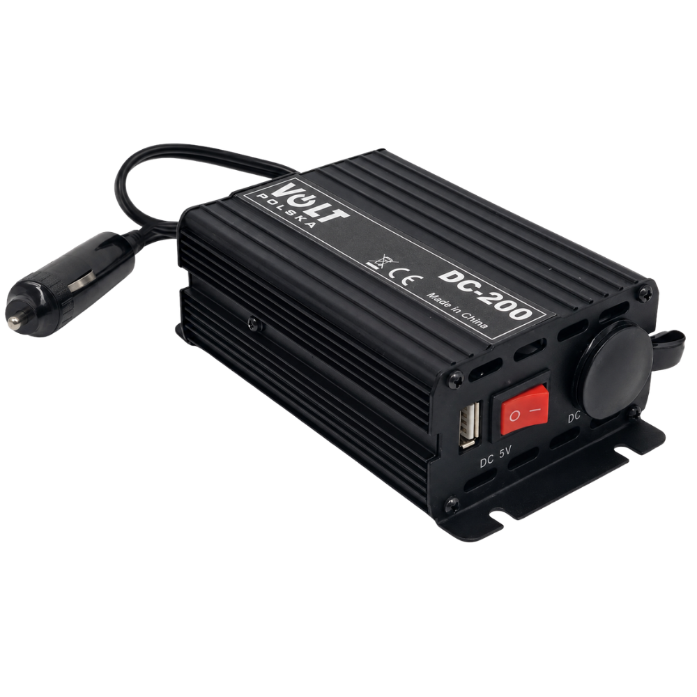 Перетворювач напруги 24/12V 15A 200W + USB 5V 1A VOLT