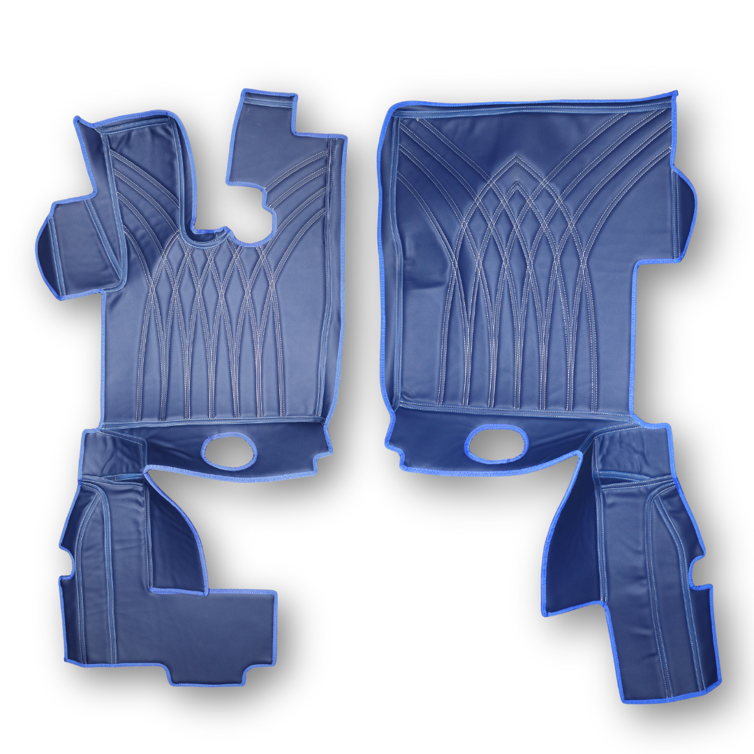 Килимок 3D Екошкіра DAF XF105 2005-2013; АКПП; синій