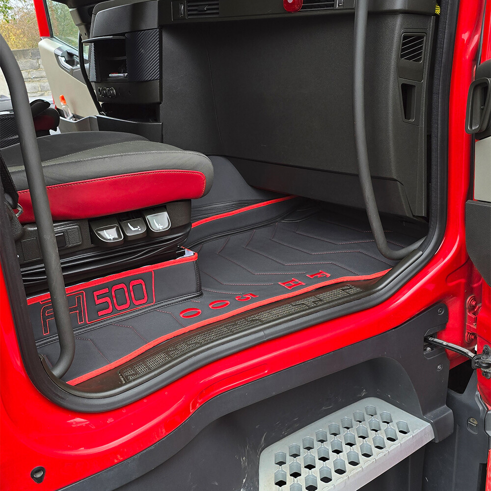 Килимок 3D Екошкіра Volvo FH Euro 6 з 2014; АКПП чорний, Килимок 3D Екошкіра Volvo FH Euro 6 з 2014; АКПП чорний,