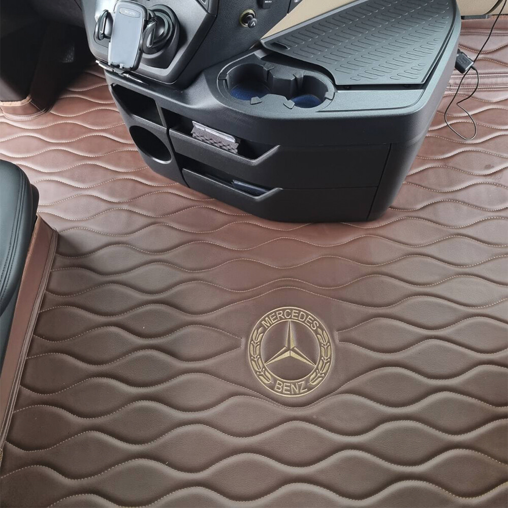 Килимок 3D Екошкіра Mercedes Actros EURO 6 MP4\MP5, коричневий, Килимок 3D Екошкіра Mercedes Actros EURO 6 MP4\MP5, коричневий,