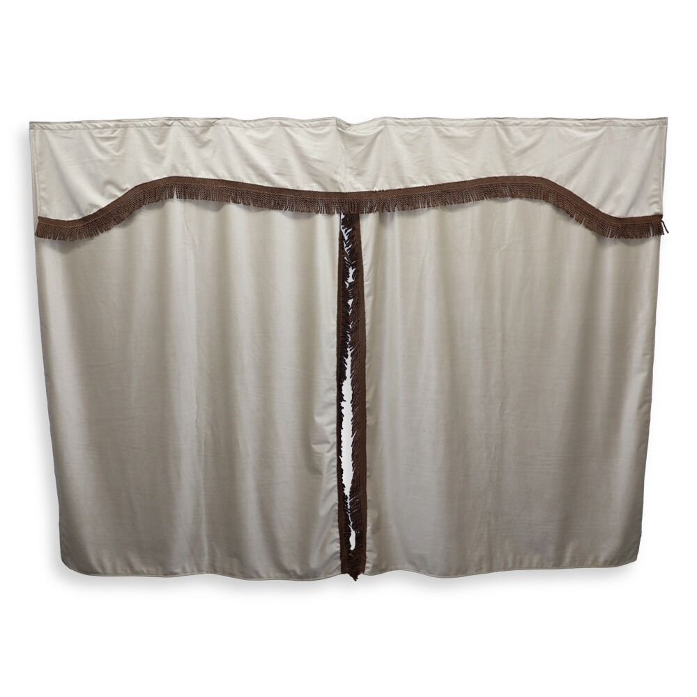 Шторка Велюр "Wave" SCANIA лоб+косинки+спальник бежева Шторка Велюр "Wave" SCANIA лоб+косинки+спальник бежева