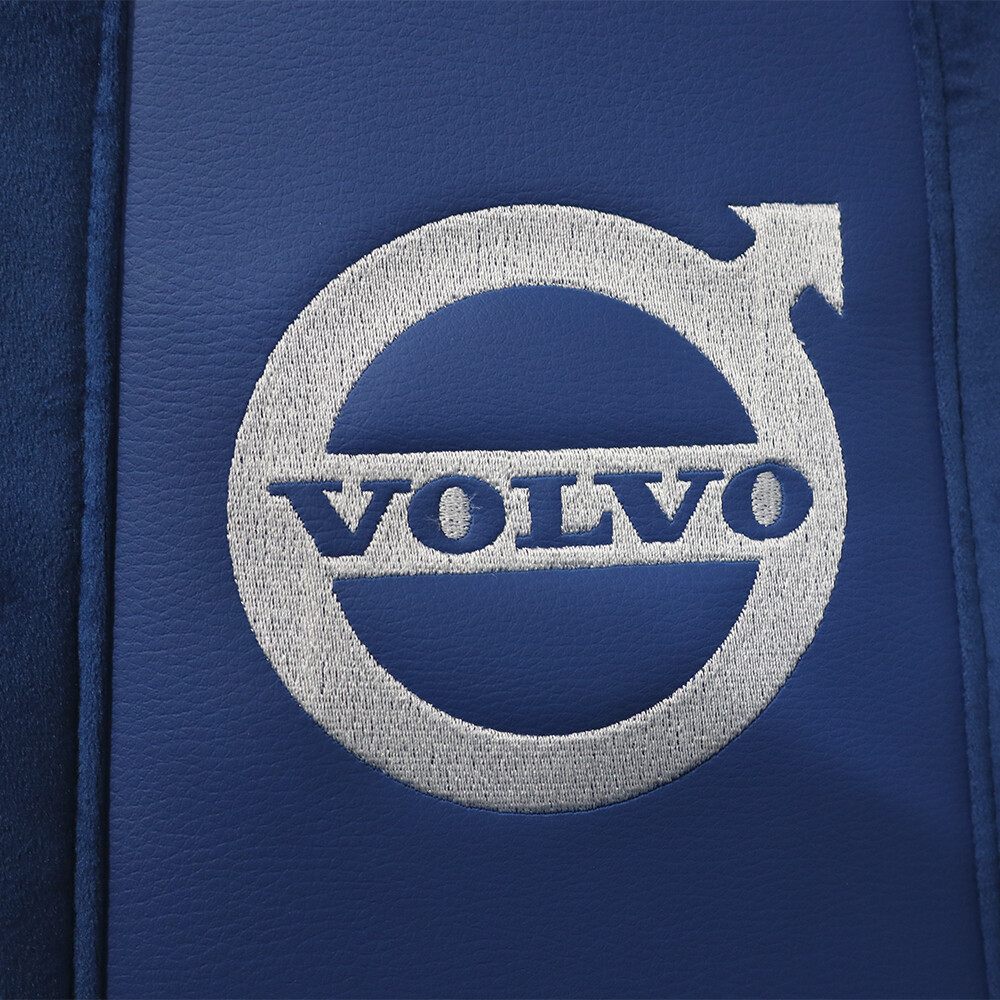 Чохол на сидіння Chess VOLVO FH FM (2014-...) синій велюр - синя шкіра