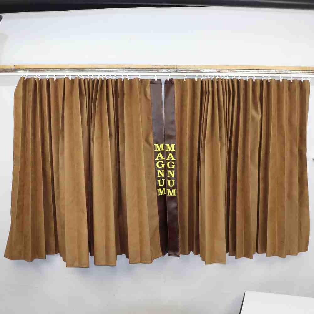 Штори Рогожка "Bow Folds" MAGNUM нічні коричневі