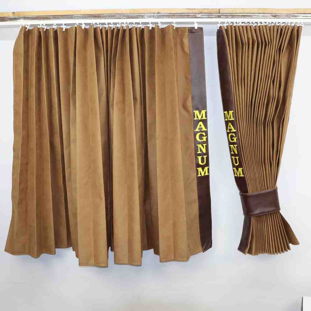 Штори Рогожка "Bow Folds" MAGNUM нічні коричневі