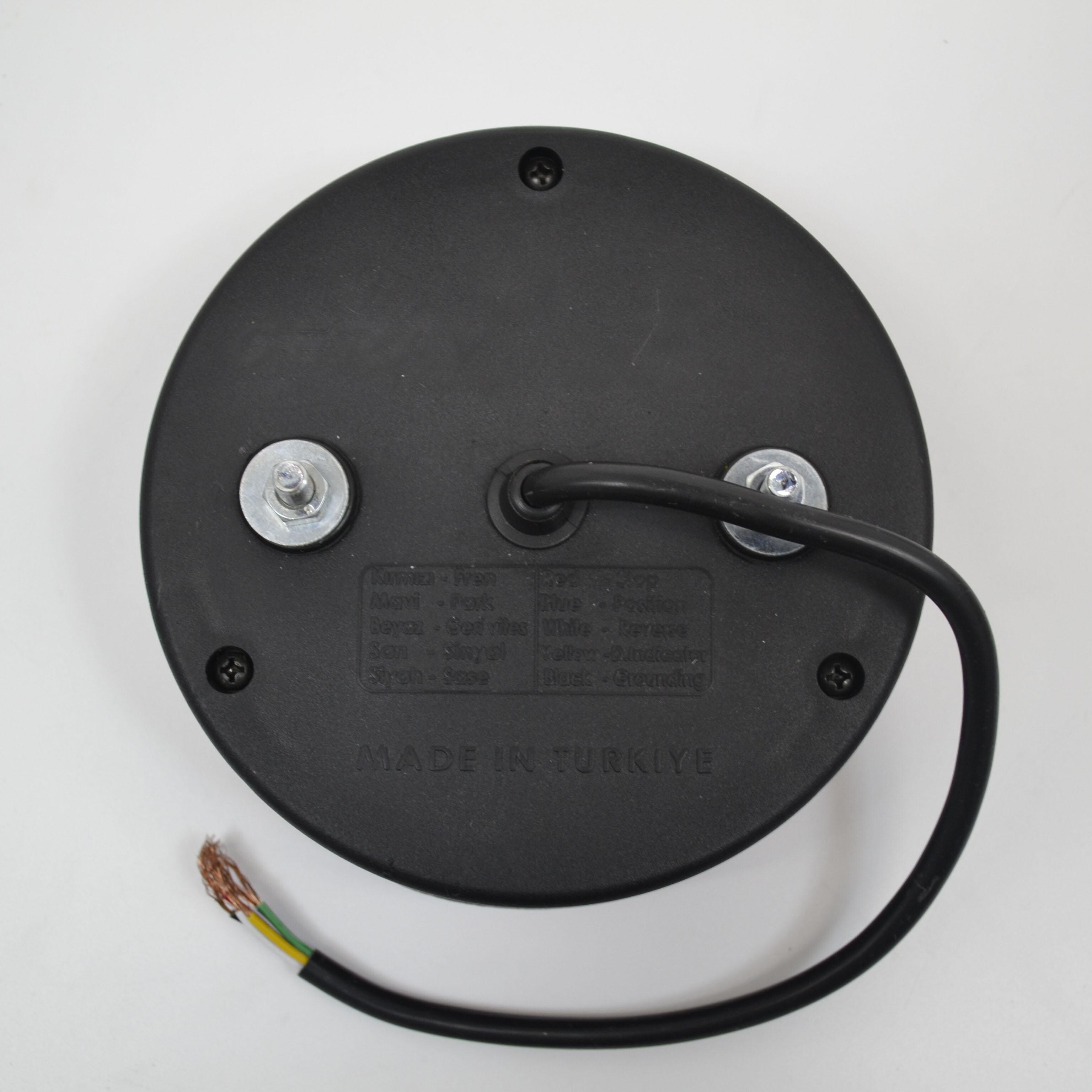 Фонарь задний неоновый круглый диодный 24 V(140*51*крепл,80мм М6) Фонарь задний неоновый круглый диодный 24 V(140*51*крепл,80мм М6)