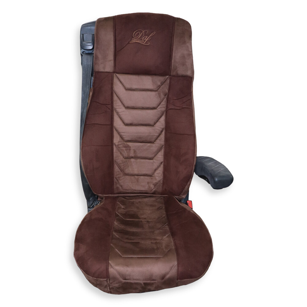 Чохол на сидіння DAF XF105 106 XG CF85 LF (2013-2024) алькантара, коричневий Чохол на сидіння DAF XF105 106 XG CF85 LF (2013-2024) алькантара, коричневий
