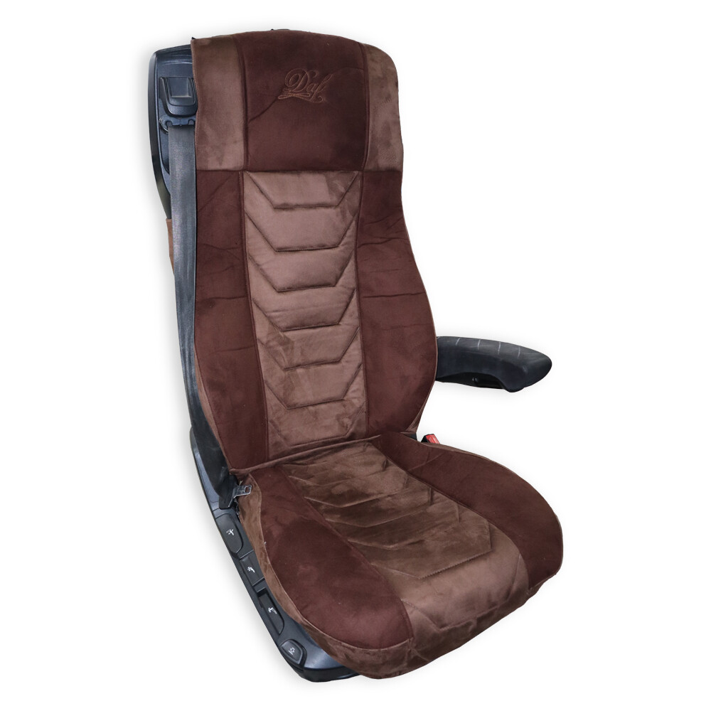 Чохол на сидіння DAF XF105 106 XG CF85 LF (2013-2024) алькантара, коричневий Чохол на сидіння DAF XF105 106 XG CF85 LF (2013-2024) алькантара, коричневий