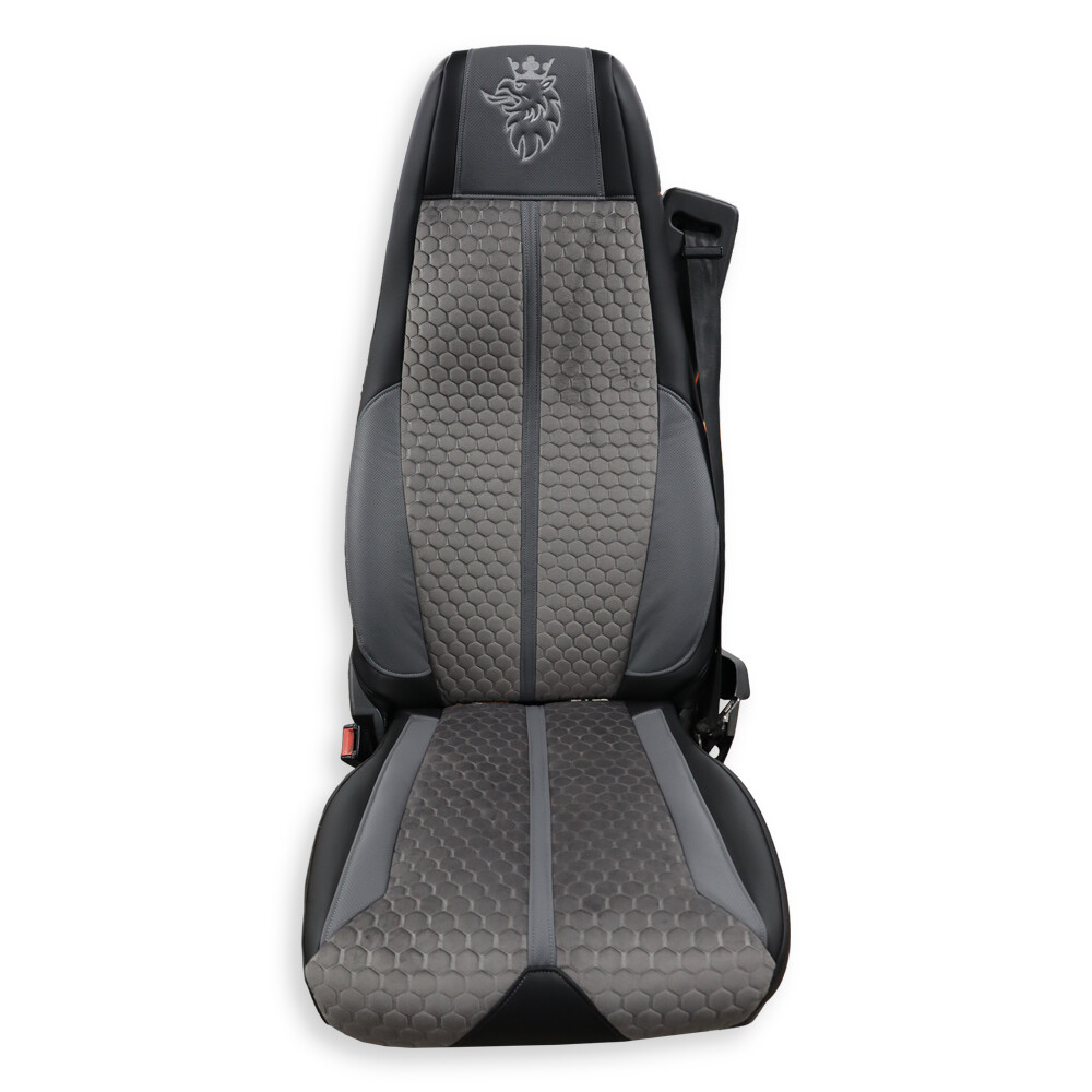 Чохол на сидіння Enterprise SCANIA R,G,P (2004-2017) водій пілот - пас. складне,  сірий