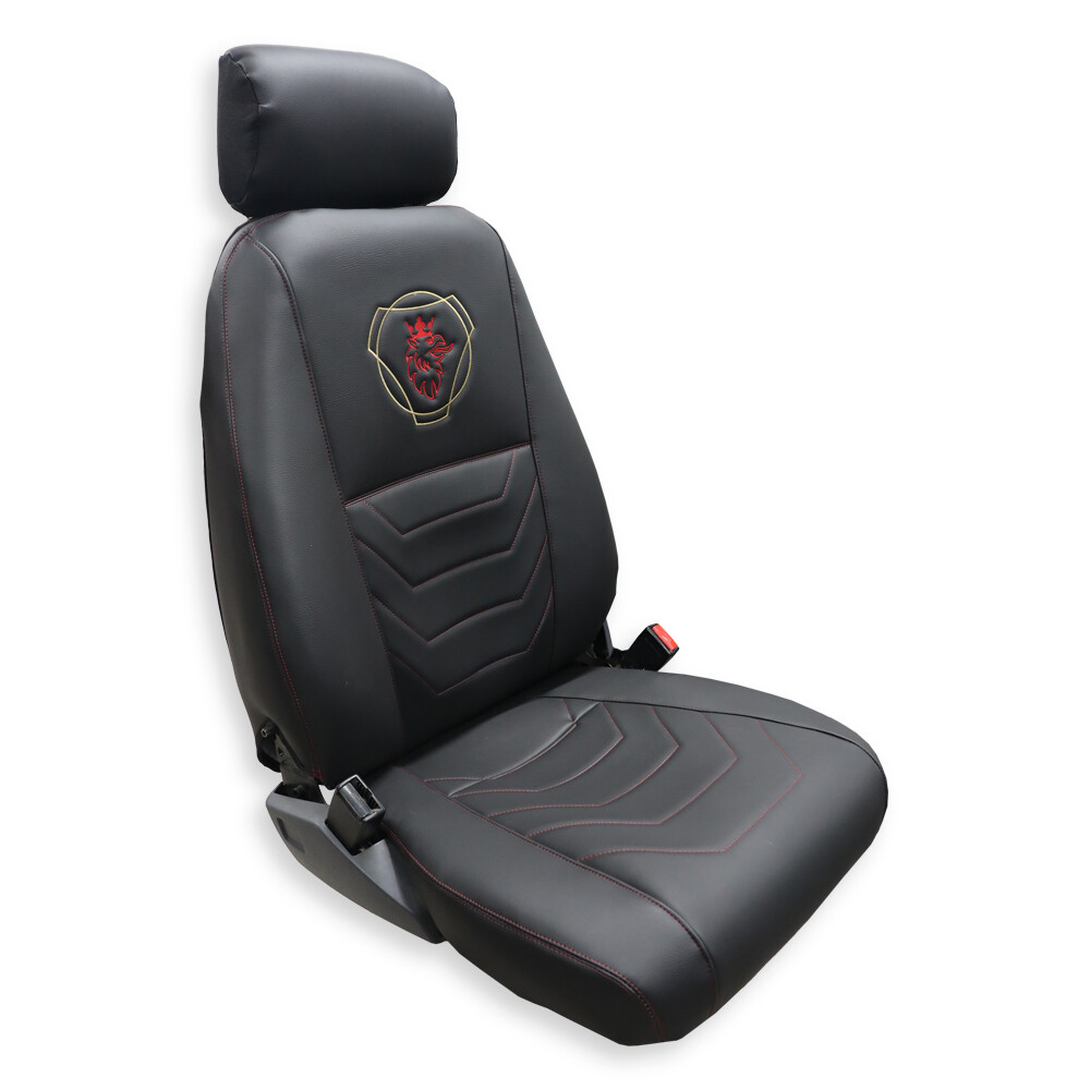 Чохол на сидіння SCANIA R,G,P (2004-2017) водій пілот - пас. складне, чорний