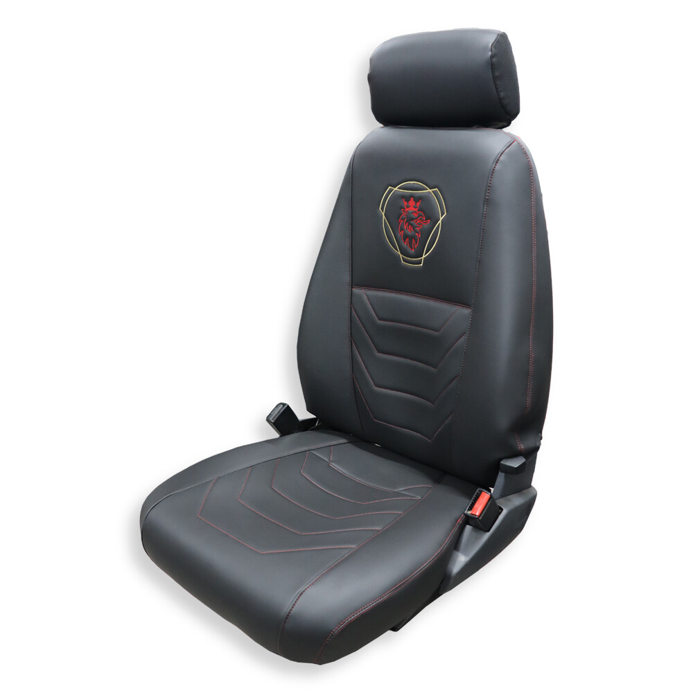 Чохол на сидіння SCANIA R,G,P (2004-2017) водій пілот - пас. складне, чорний