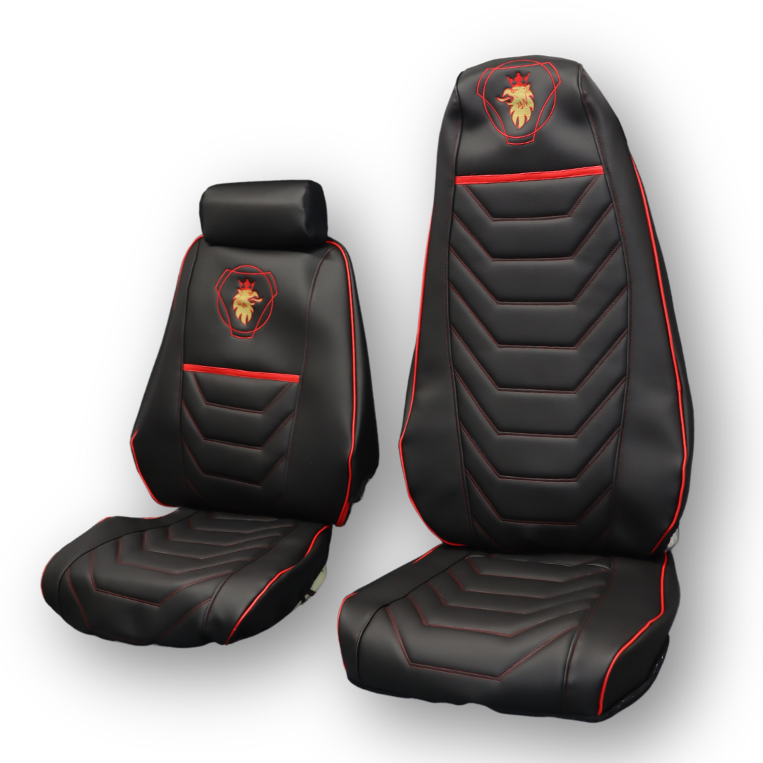 Чохол на сидіння SCANIA R,G,P (2004-2017) водій пілот - пас. складне, чорний