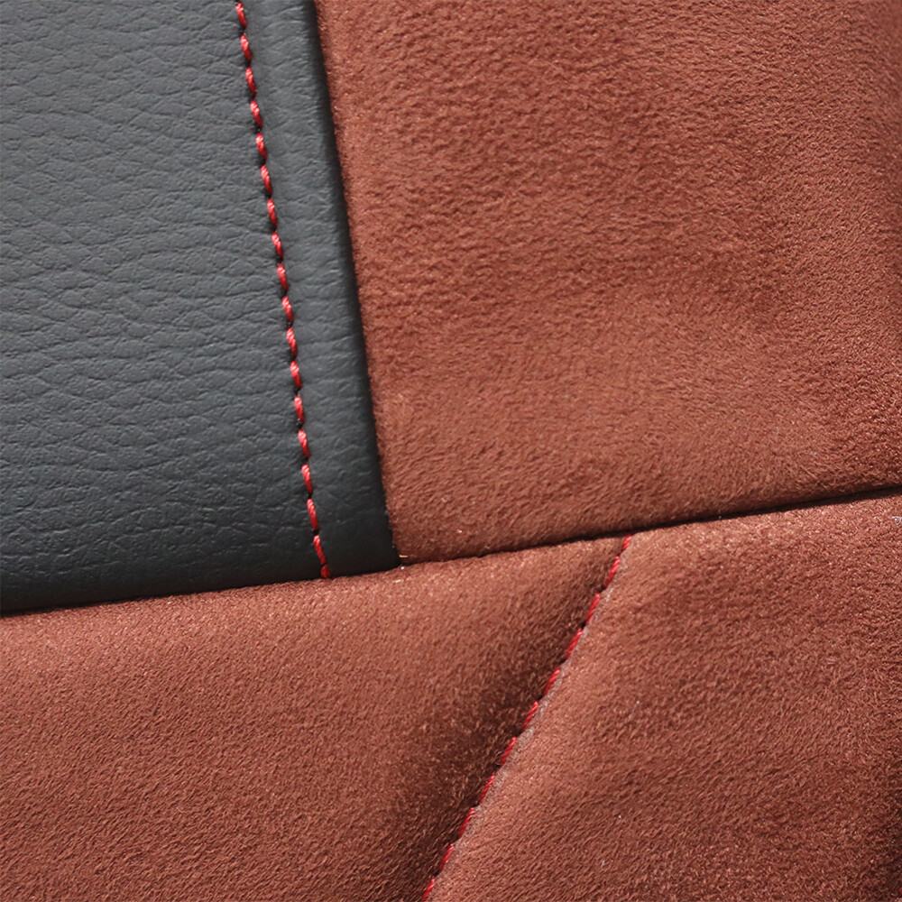 Чохол на сидіння Chess DAF XF95 105 CF85 75 65 LF (2002-2012) алькантара бордо-шкіра чорна