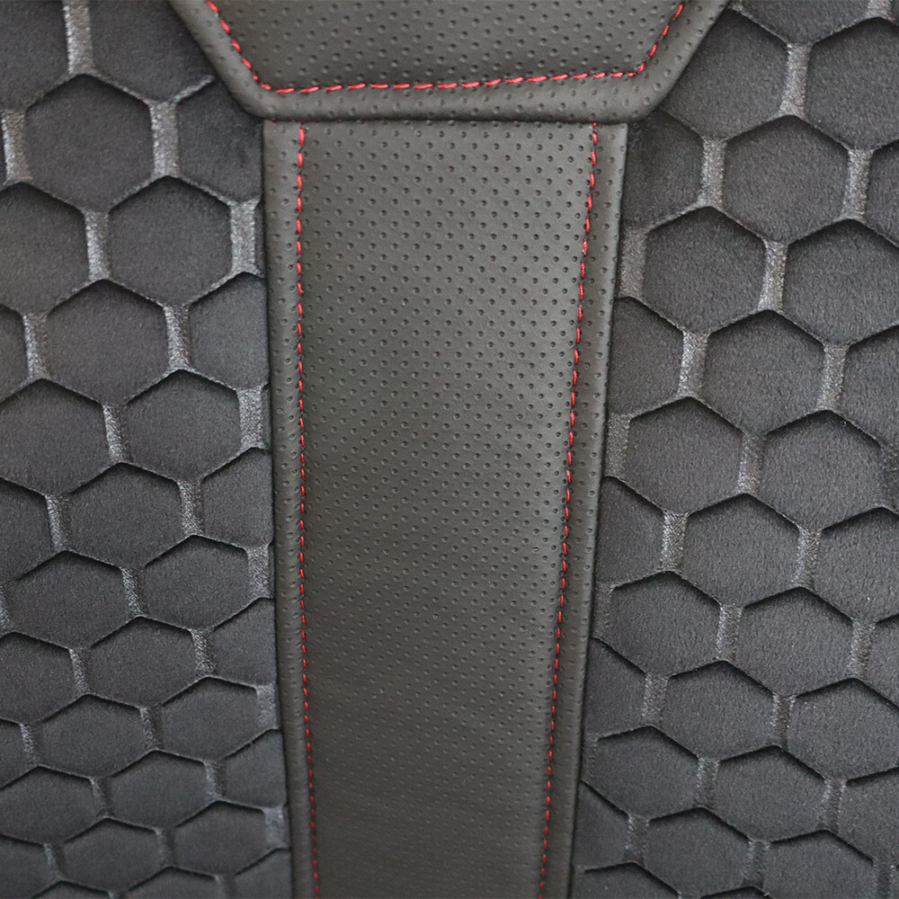 Чехол на сиденья Enterprise DAF XF95 105 CF85 75 65 LF (2002-2012)   кожа черн- велюр сота черная