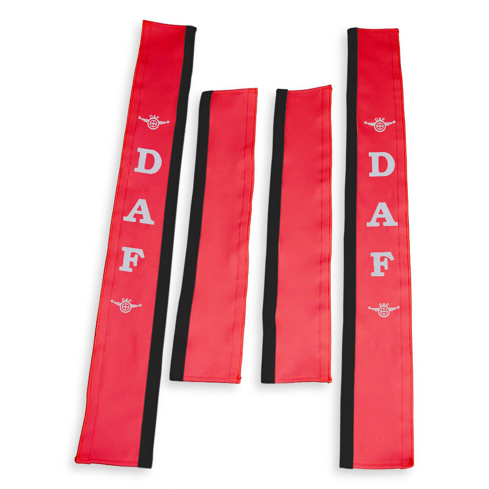 Чехол поручня  DAF красный с серебром