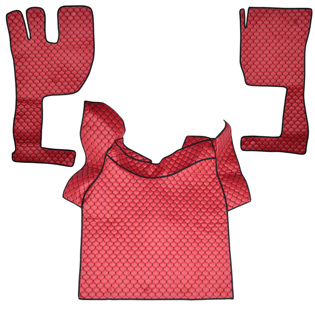 Килимок Екошкіра VOLVO FH 2003-2013; АКПП, червоний,