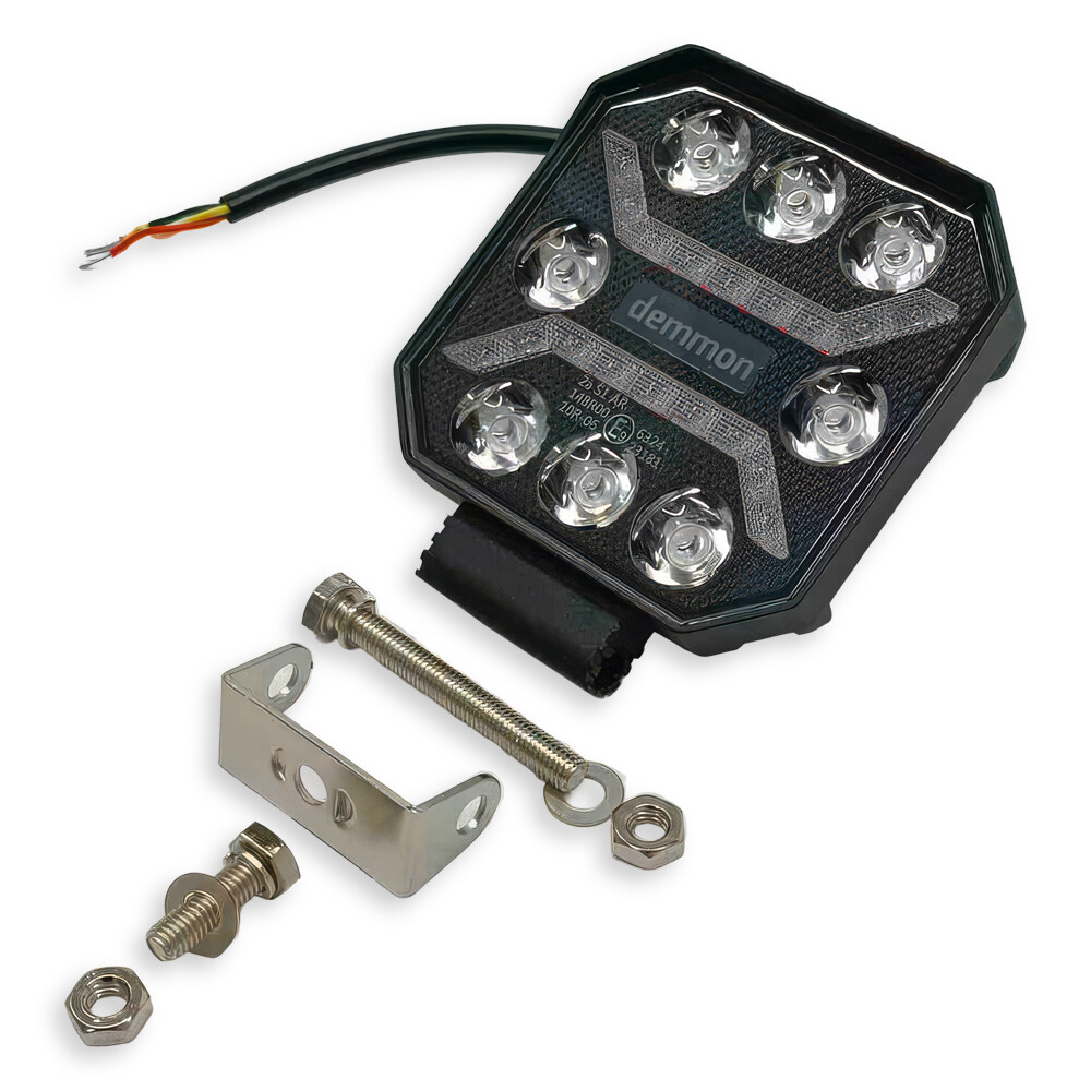 Фара універсальна діодна LED (8 діодів 27W) \корпус алюміній.\ Demmon