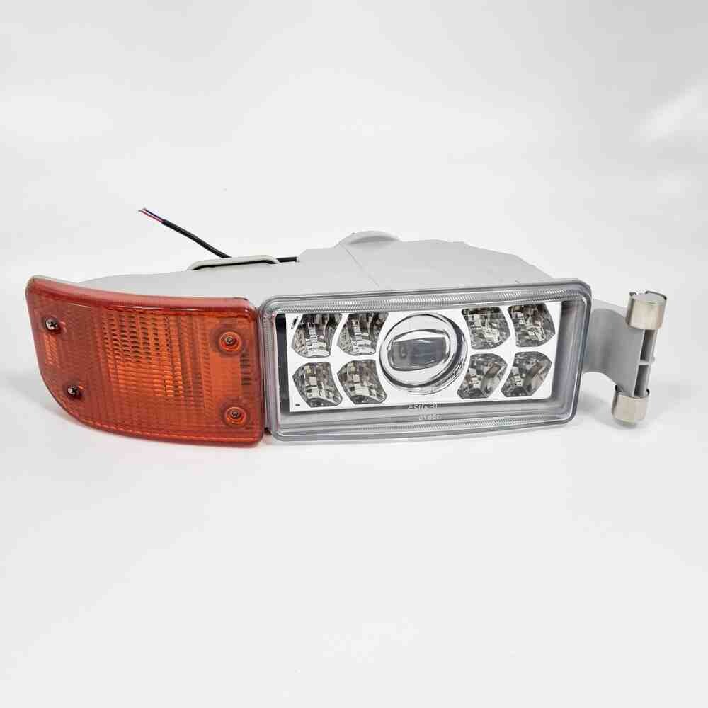 Фара противотуманная MAN TGA, TGL I, TGM I, TGS I, TGX I, L2000, LION´S (1993-) LED, PY21W, с желтым поворотником, правая (HANLIN)
