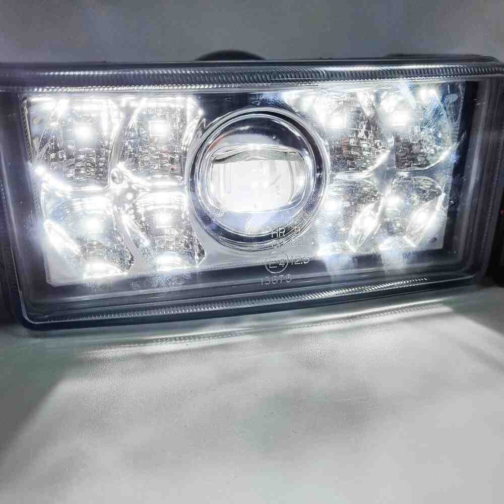 Фара противотуманная MAN TGA, TGL I, TGM I, TGS I, TGX I, L2000, LION´S (1993-) LED, PY21W, с желтым поворотником, правая (HANLIN)