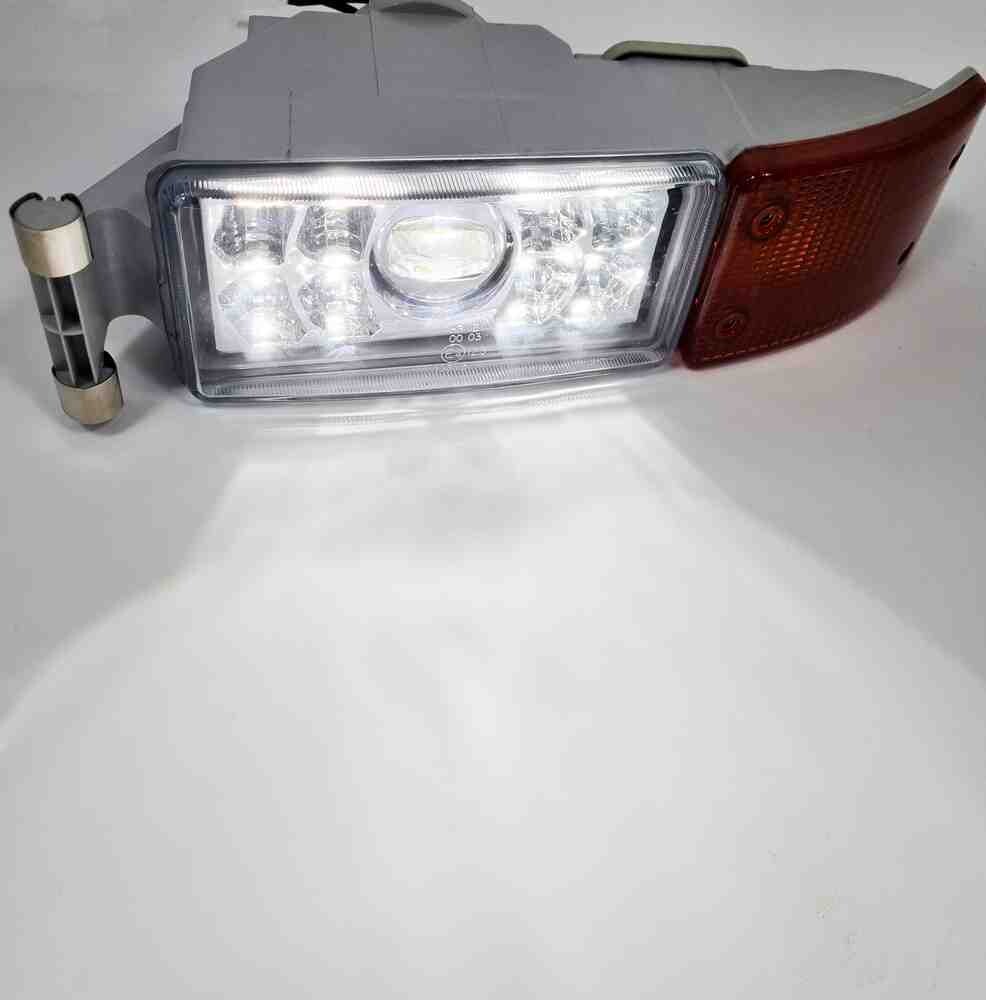 Фара противотуманная MAN TGA, TGL I, TGM I, TGS I, TGX I, L2000, LION´S (1993-) LED, PY21W, с желтым поворотником, левая (HANLIN)