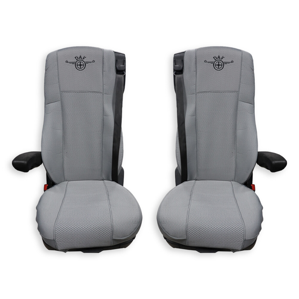 Чохол на сидіння DAF XF105 106 XG CF85 LF (2013-2024) (широка спинка), сірий Чохол на сидіння DAF XF105 106 XG CF85 LF (2013-2024) (широка спинка), сірий