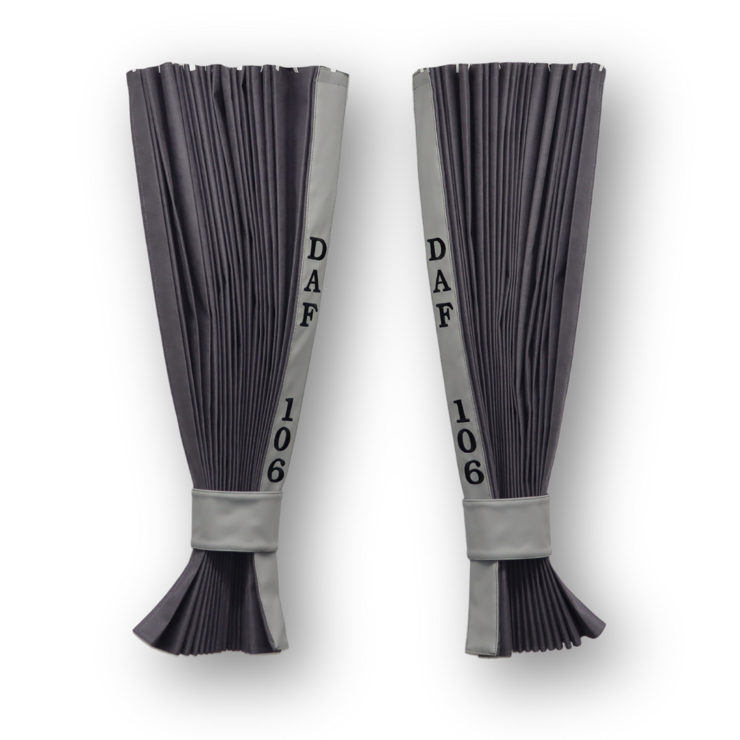 Штори Рогожка "Bow Folds" DAF нічні сірі 2х сторонні