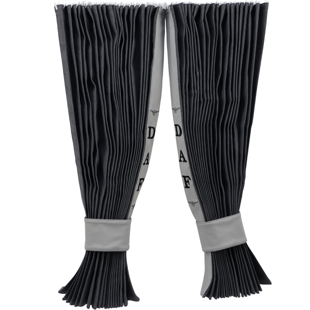 Штори Рогожка "Bow Folds" DAF нічні сірі 2х сторонні