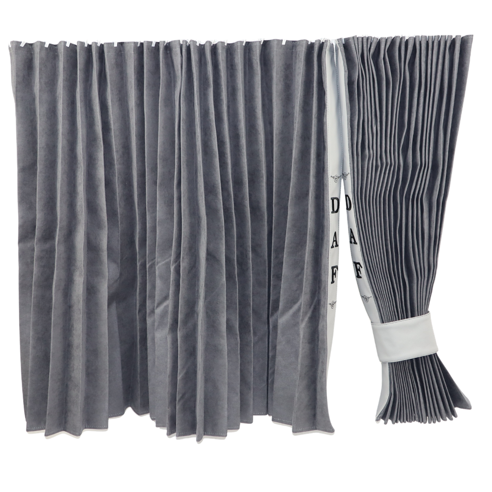 Штори Рогожка "Bow Folds" DAF нічні сірі 2х сторонні